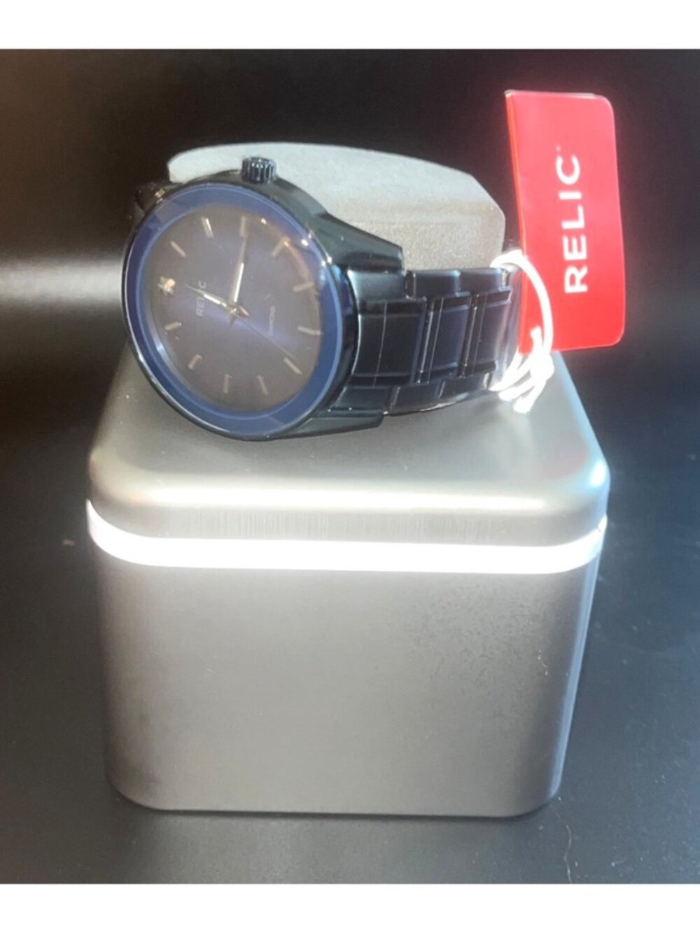 Relic By Fossil Mens 51mm Ryan Blue Diamond Dial Watch ZR77281